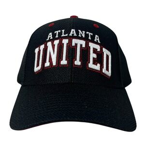 MLS Atlanta United FC Baseball Cap Hat Black Red Adjustable OSFA New With Tags